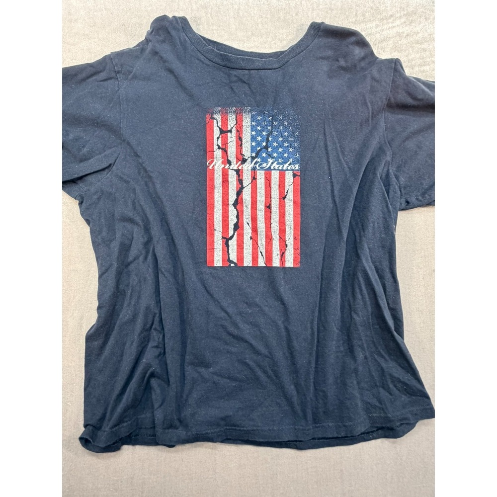Canyon River Blues American‎ Flag Shirt Navy Size XL